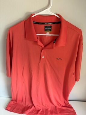 Greg Norman Collection Men’s Coral-Red Performance Polo